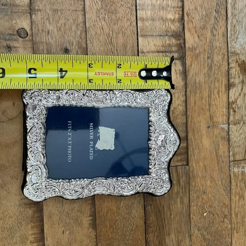 Small Ornate Silver-Plated Picture Frame 2